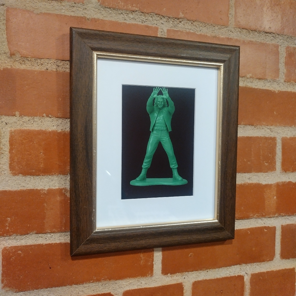DDP Diamond Dallas Page Retro Wrestling Plastic Army Man Framed Art Print